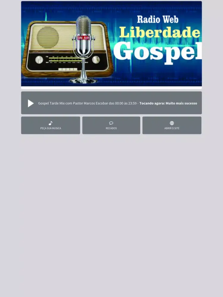 Rádio Web Liberdade Gospel iPad  Screenshots