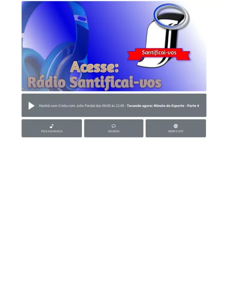Ảnh chụp màn hình của Rádio Santificai-vos iPad 