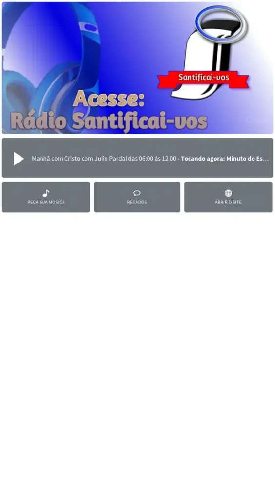 Ảnh chụp màn hình của Rádio Santificai-vos
