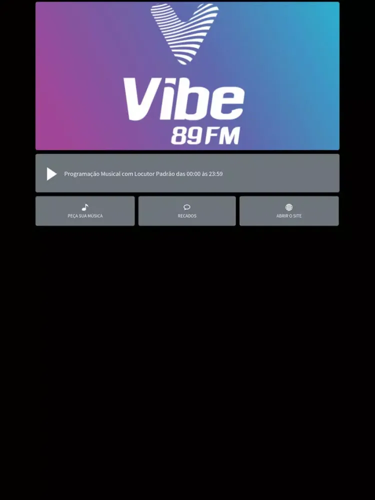 Capturas de tela do Rádio Vibe 89 FM iPad 