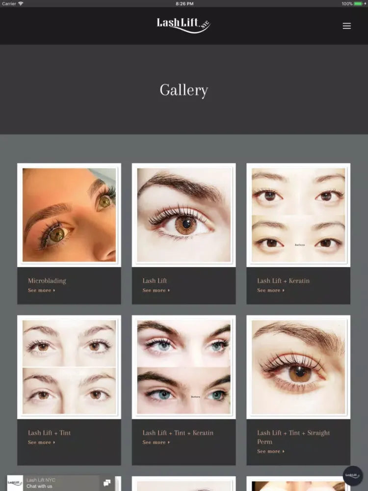 Lash Lift NYC iPad  スクリーンショット