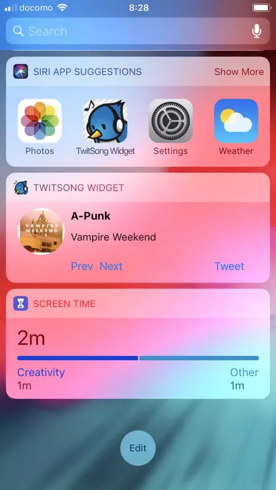Ảnh chụp màn hình của TwitSong Widget