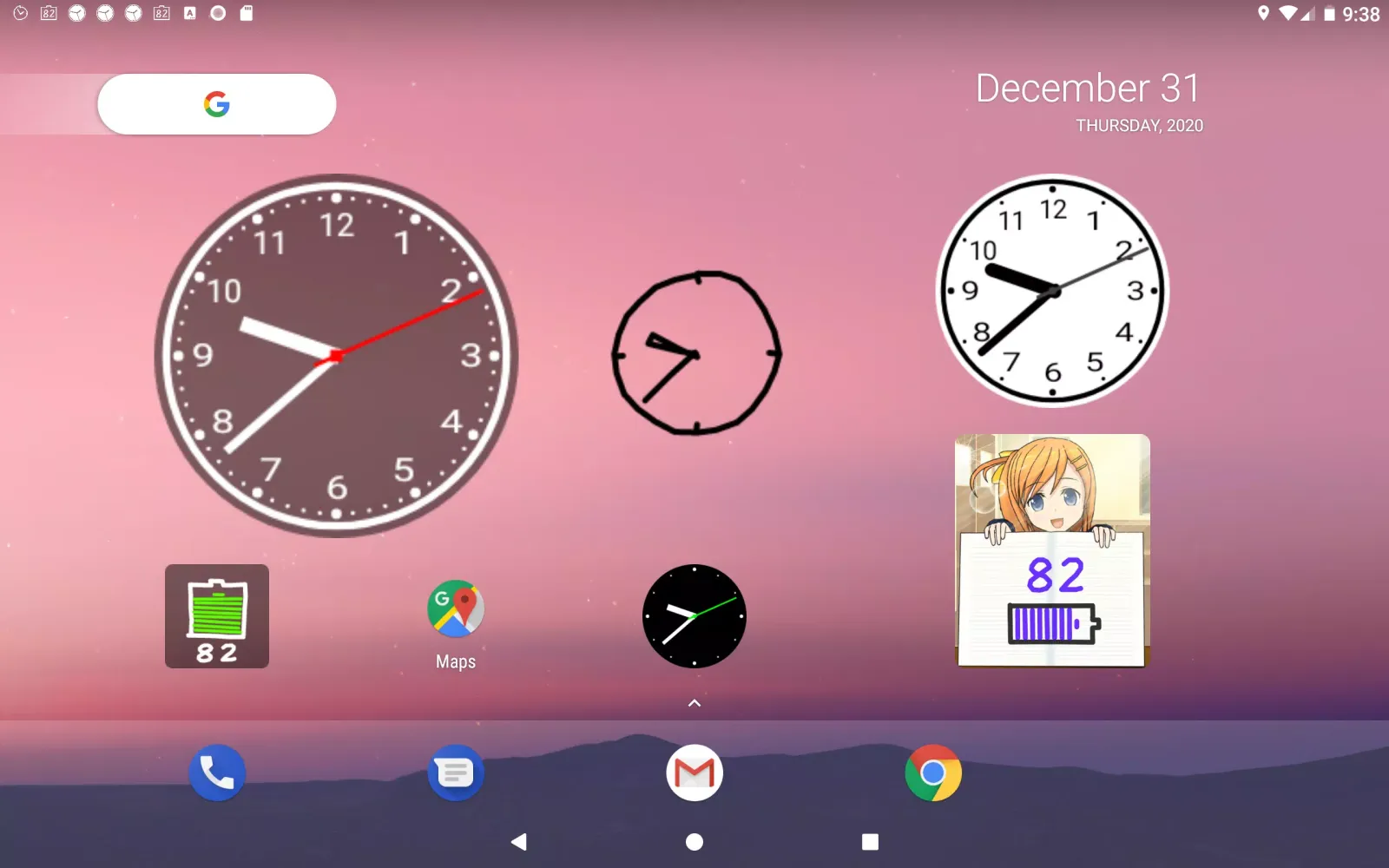 Tangkapan layar Graffiti Analog Clock LE