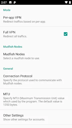 ภาพหน้าจอของ Mudfish Cloud VPN