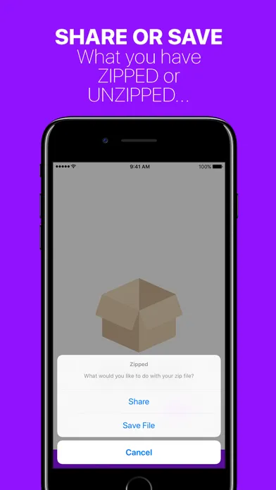 ภาพหน้าจอของ Compress Files with Zipped