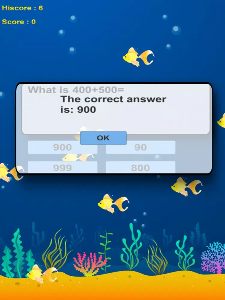 Little Fish with Math Trivia iPad  स्क्रीनशॉट
