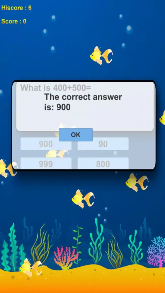 Little Fish with Math Trivia स्क्रीनशॉट
