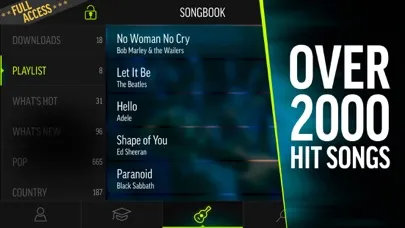 Capturas de tela do FourChords Guitar Songbook
