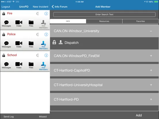 Mutualink Edge iPad 應用截圖