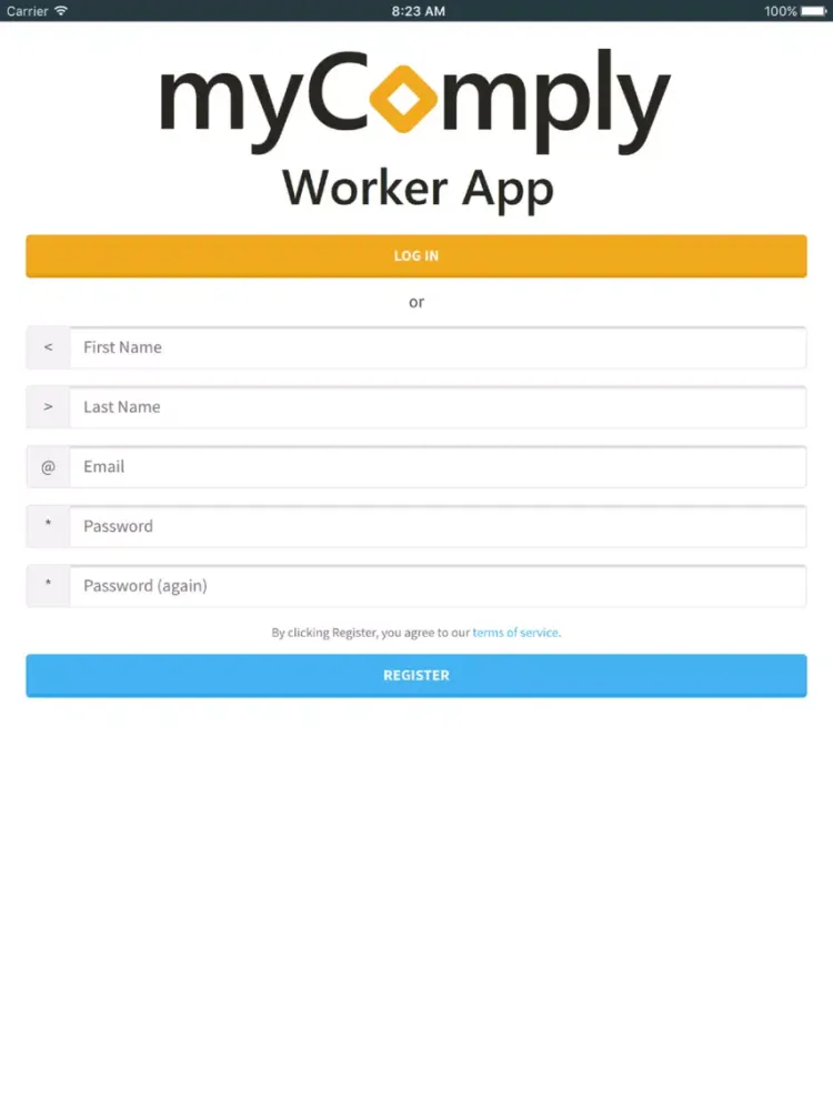 myComply Worker iPad  سکرین شاٹس