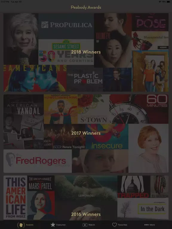 تصاویر Peabody Awards iPad 