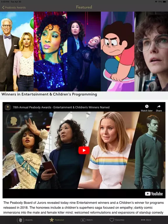 تصاویر Peabody Awards iPad 