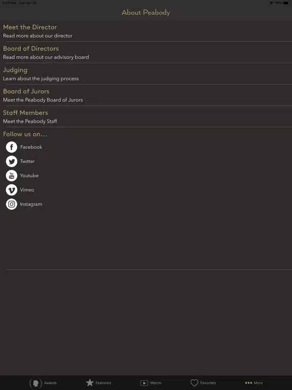 تصاویر Peabody Awards iPad 