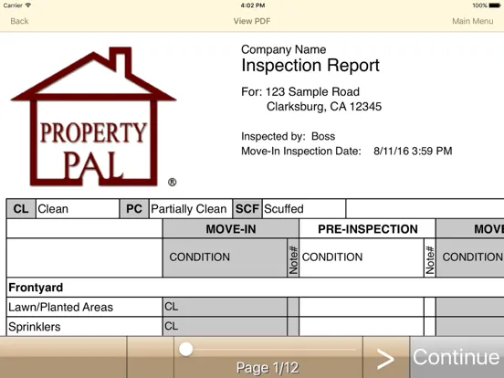 Ảnh chụp màn hình của Property Pal iPad 