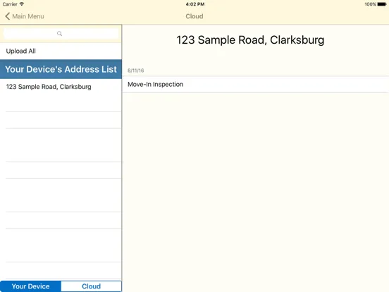 Ảnh chụp màn hình của Property Pal iPad 