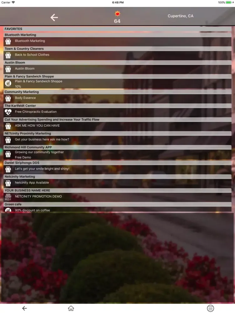 NETcinity iPad Screenshots