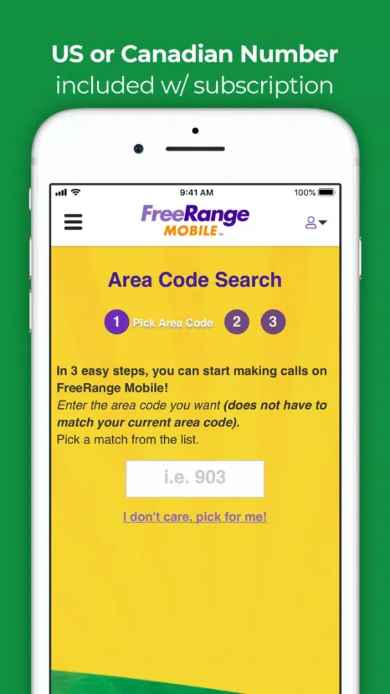 FreeRange Mobile: Call & Text应用截图