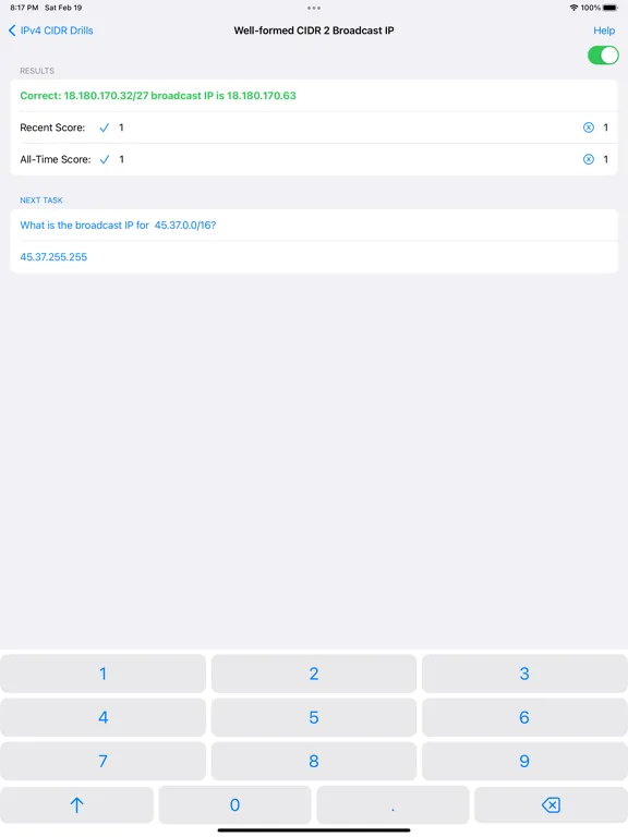 CIDR Trainer iPad  Screenshots