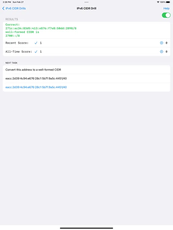 CIDR Trainer iPad  Screenshots