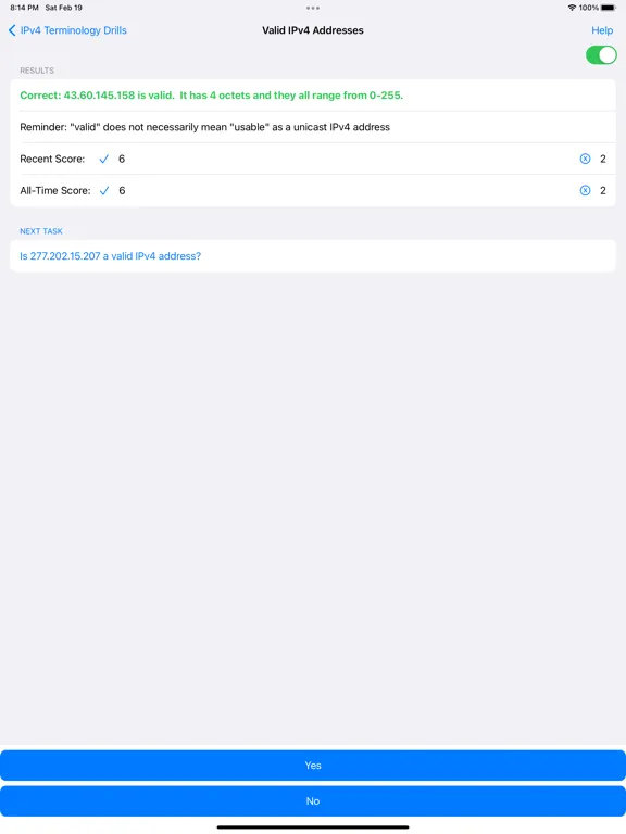 CIDR Trainer iPad  Screenshots