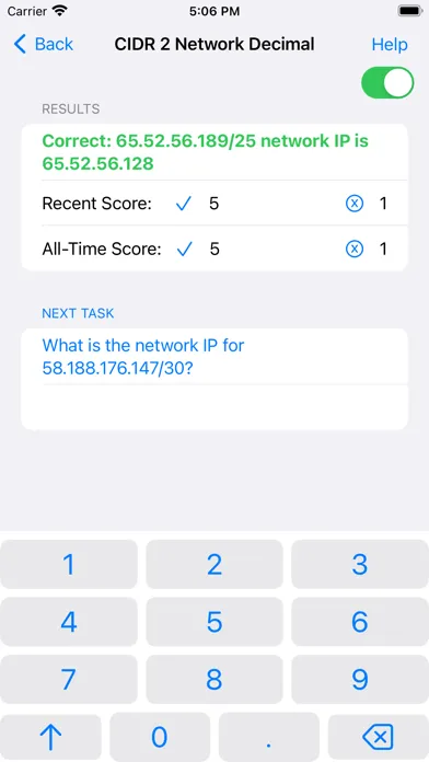 CIDR Trainer Screenshots