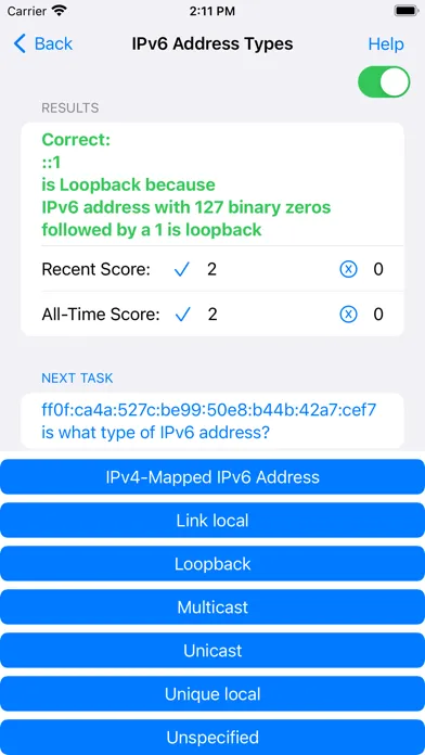CIDR Trainer Screenshots
