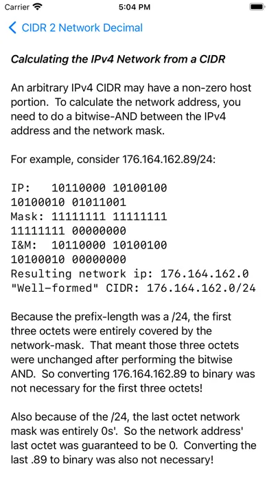 CIDR Trainer Screenshots