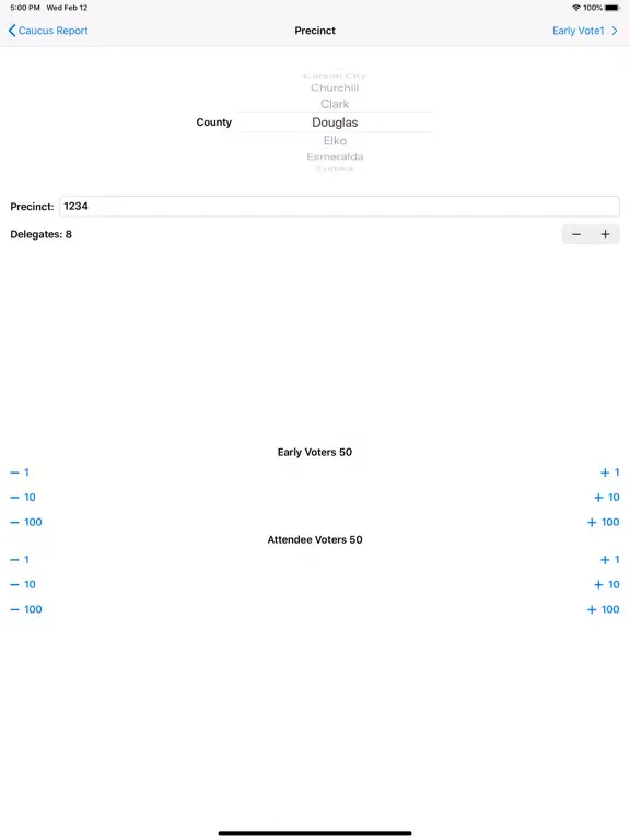 Screenshot di Caucus Report iPad 