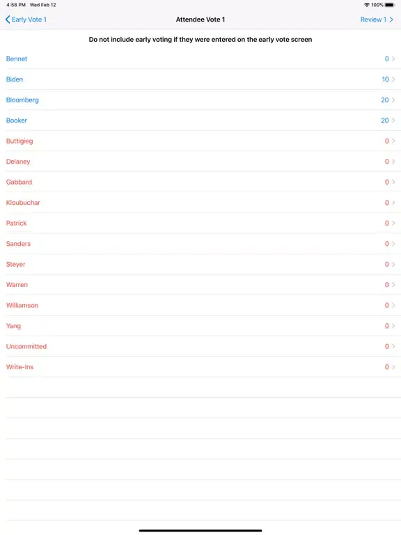 Screenshot di Caucus Report iPad 