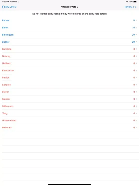 Screenshot di Caucus Report iPad 