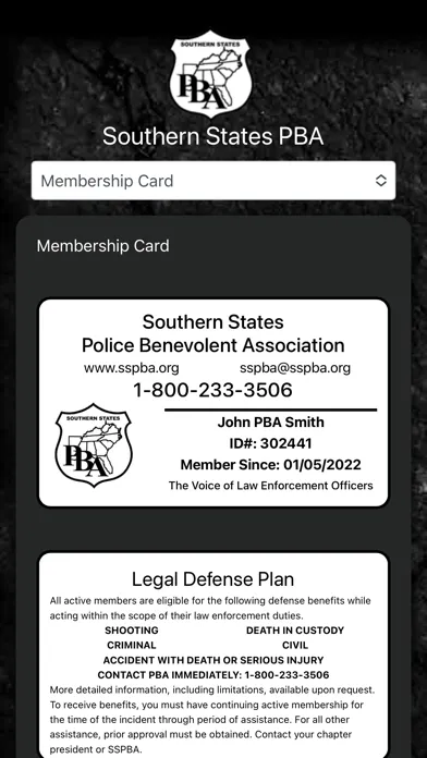 SSPBA Membership Portal應用截圖