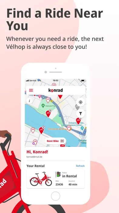 ภาพหน้าจอของ Mein konrad (nextbike)