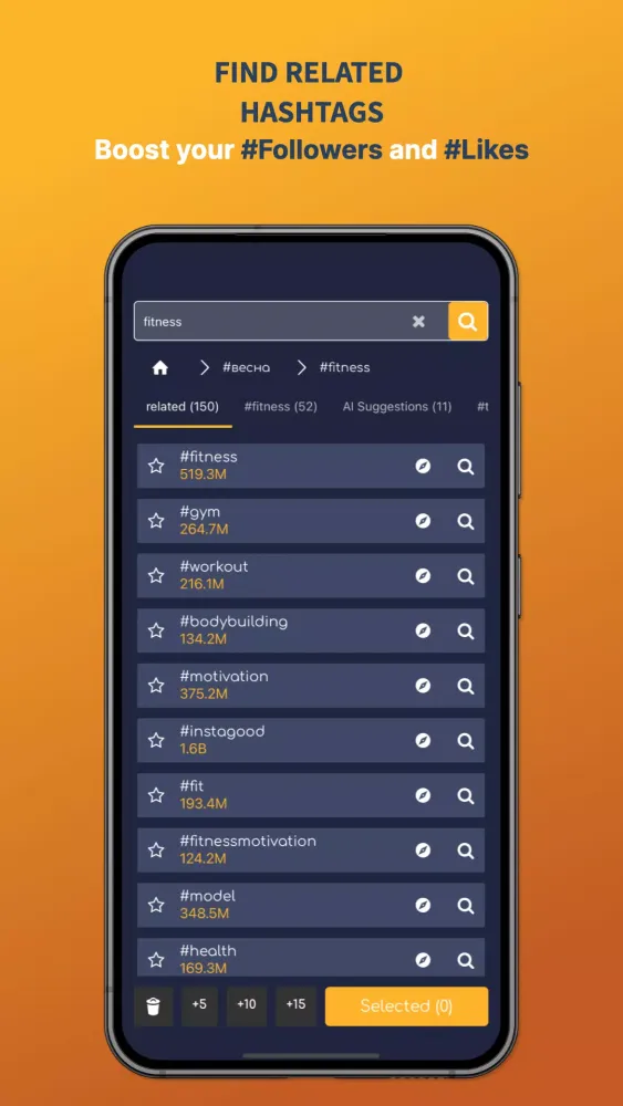 Trending Hashtags Inspector AI Screenshots