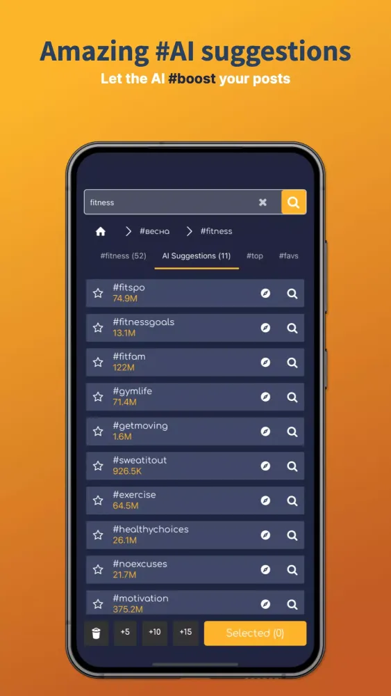 Trending Hashtags Inspector AI Screenshots