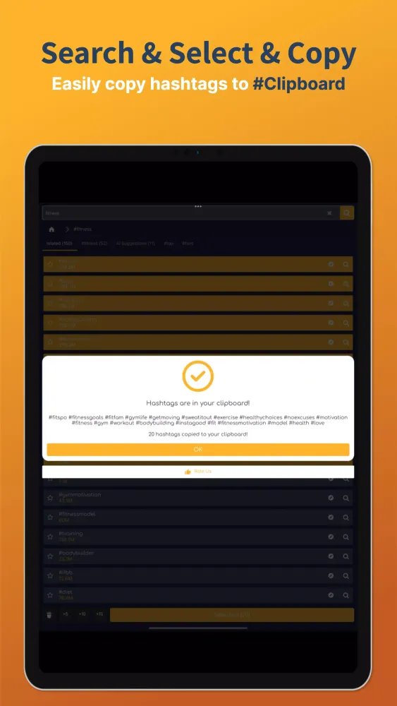 Trending Hashtags Inspector AI Screenshots