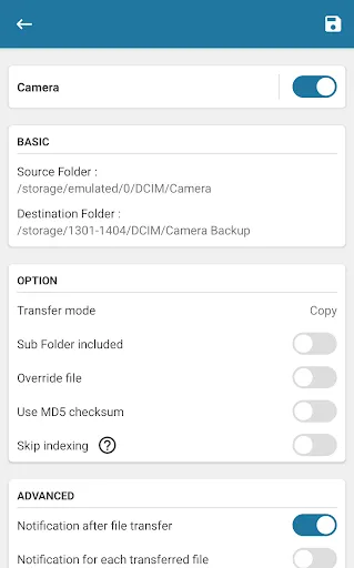 Tangkapan layar Auto File Transfer