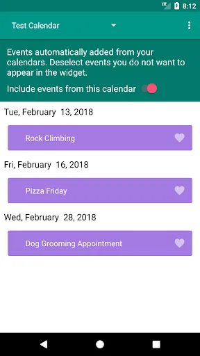 تصاویر Calendar Countdown List Widget