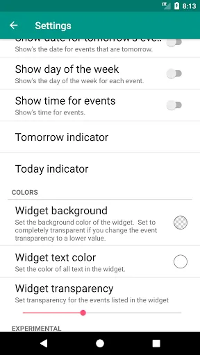 تصاویر Calendar Countdown List Widget