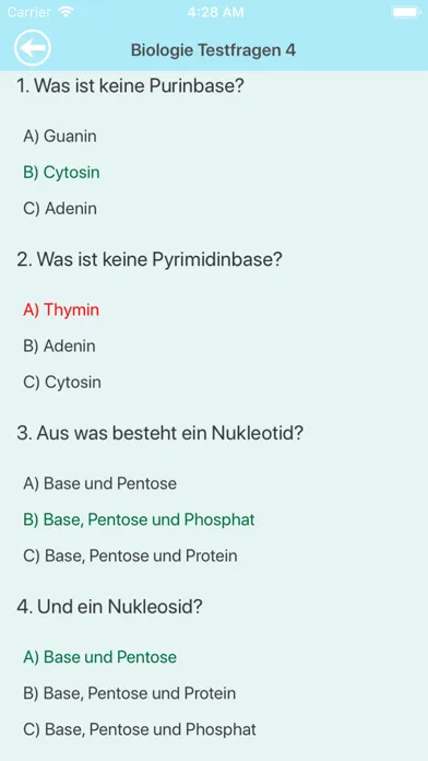 Biologie Testfragen سکرین شاٹس