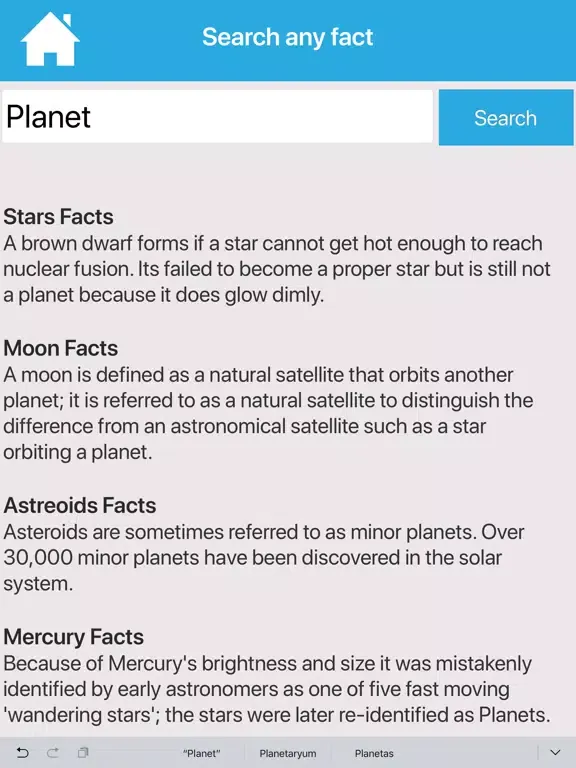 Capturas de pantalla de Interesting Astronomy Facts iPad 