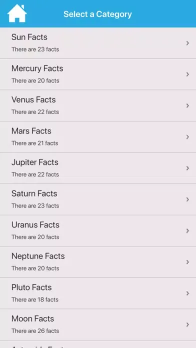 Capturas de pantalla de Interesting Astronomy Facts