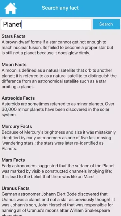 Capturas de pantalla de Interesting Astronomy Facts