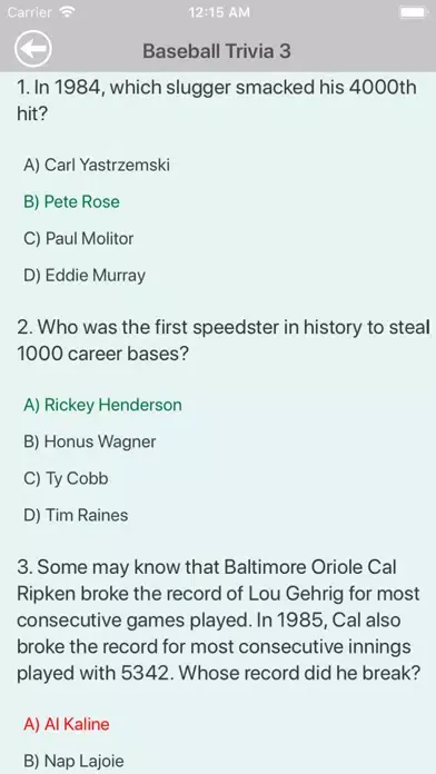 The Baseball Trivia Quiz应用截图