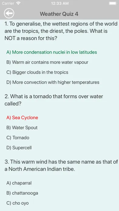 Ảnh chụp màn hình của The Weather Quizzes