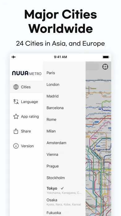 NUUA METRO- Offline Subway Map应用截图
