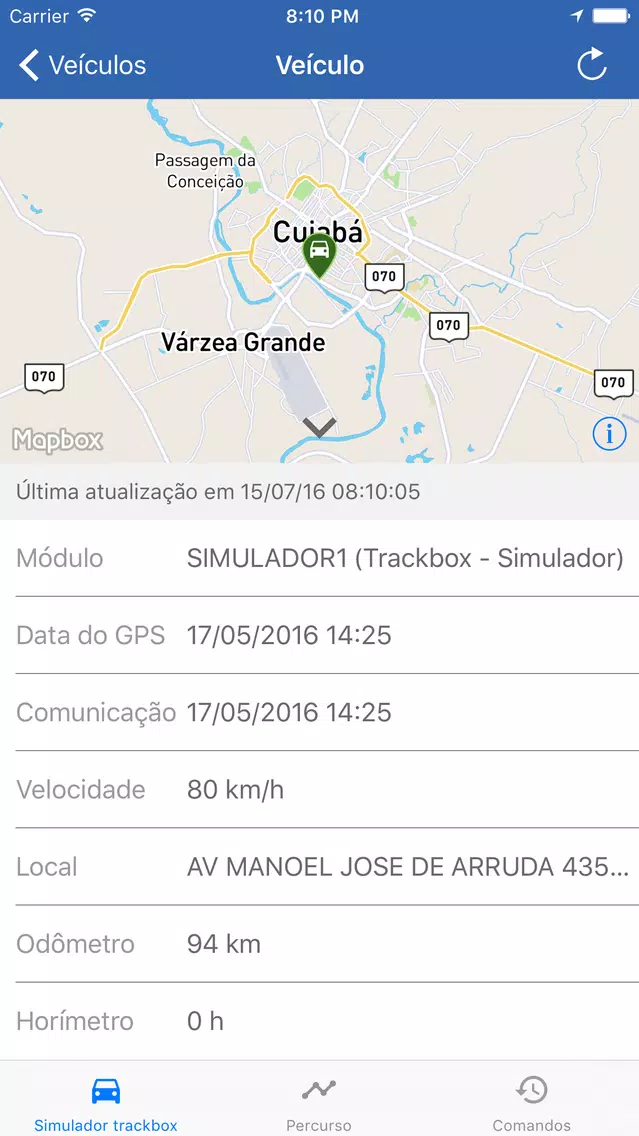 Screenshot di Trackbox