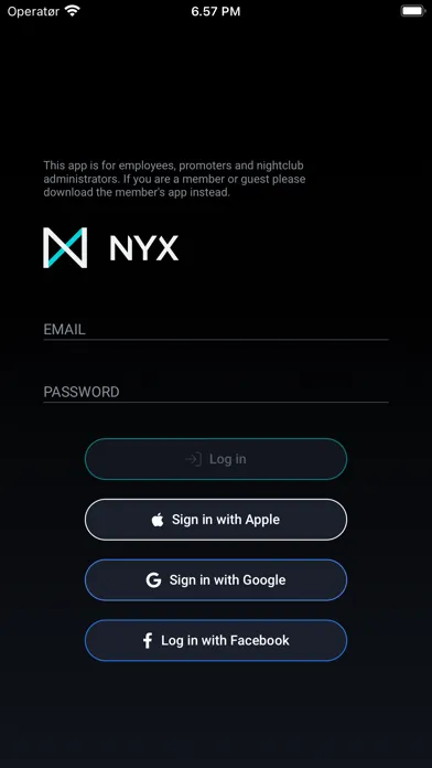 Ảnh chụp màn hình của Nyx - nightclub management