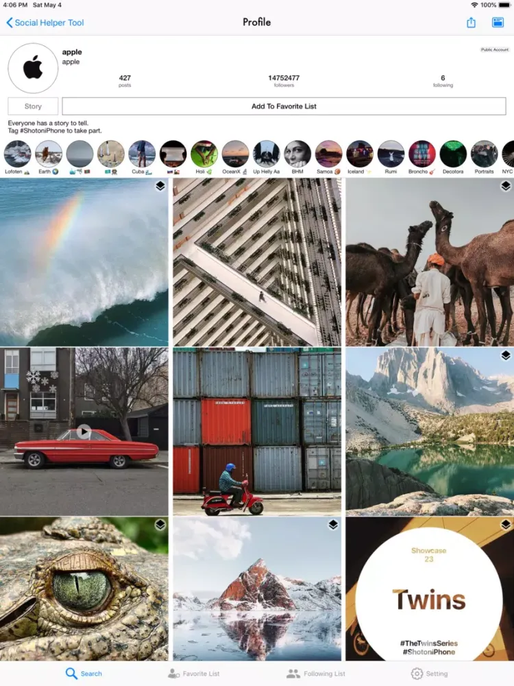 Скриншоты Social Helper Tool iPad 