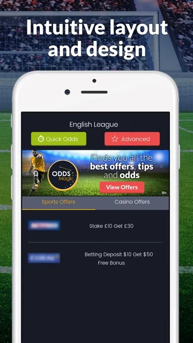 Tangkapan skrin English Football Odds Magic