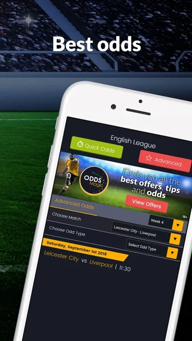 Tangkapan skrin English Football Odds Magic